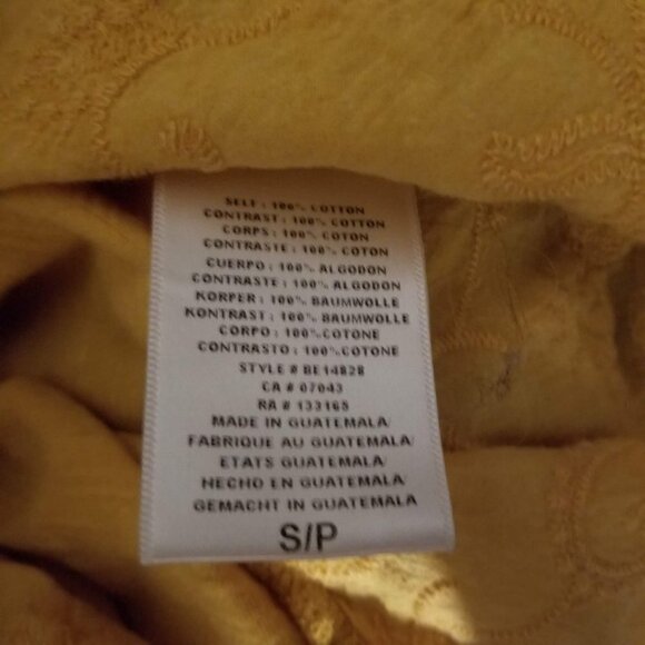 Eri + Ali Peplum Embroidered Short Sleeve Top Sm - Picture 5 of 5